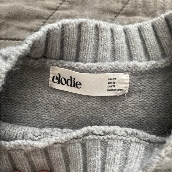 Grey Boxy Cable Knit Sweater - Elodie Women’s Size XS - Picture 3 of 5